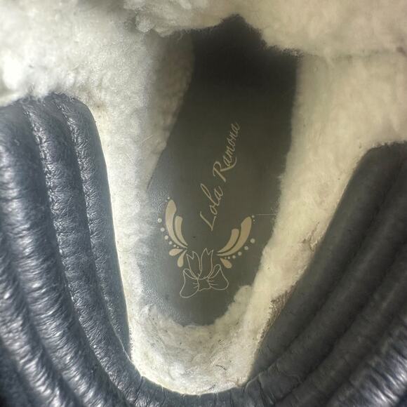 Lola Ramona Angie boot leather Cow hair grey and black animal print eu 38 us 7.5 - Picture 10 of 11